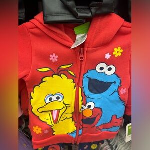 Sesame Street Red Hoodie with Characters